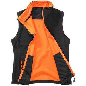 Result Womens/Ladies Softshell Body Warmer / Black/Orange